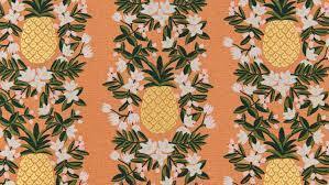 Pineapple Stripe Peach Metallic Canvas